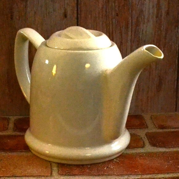 Vintage Baker Hart And Stuart White Teapot With Copper Cozy Rustic Country Charm - Picture 6 of 10